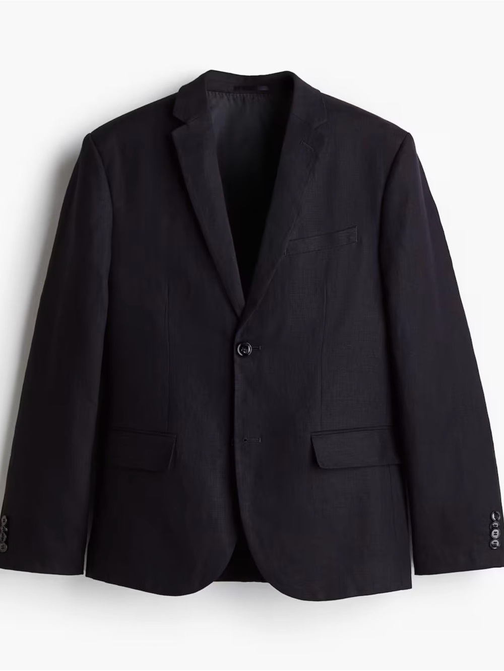 NWT H&M NAVY BLUE REGULAR-FIT LINEN JACKET